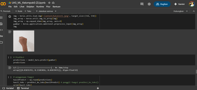 Klasifikasi Gambar Kertas Gunting Batu